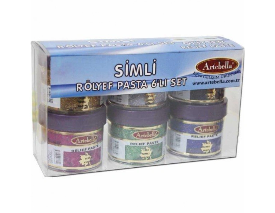 Artebella Simli Rölyef Pasta ARPS0001 50 cc 6Lı Set-1