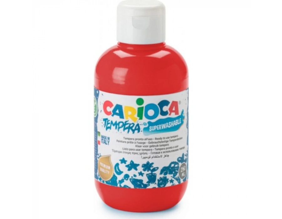 CARİOCA TEMPERA SULUBOYA SÜPER YIKANABİLİR KIRMIZI 500 ML.