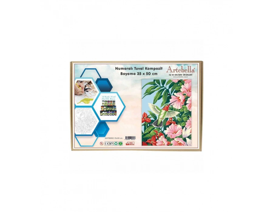 Artebella Numaralı Tuval Kompozit Boyama ANTB0002 Bahçe 35x50 cm