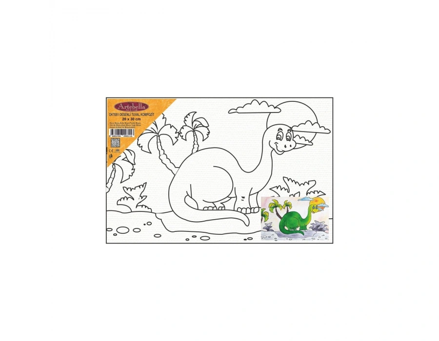 DKT051 desenli tuval kompozit boyama 20x30 cm