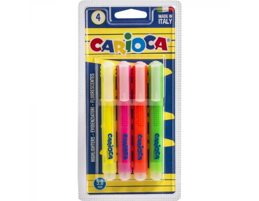CARİOCA FOSFORLU İŞARETLEME KALEMİ 4LÜ 4 RENK (MEMORY)