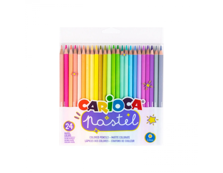 CARİOCA PASTEL RENK KURU BOYA KALEMİ 24LÜ