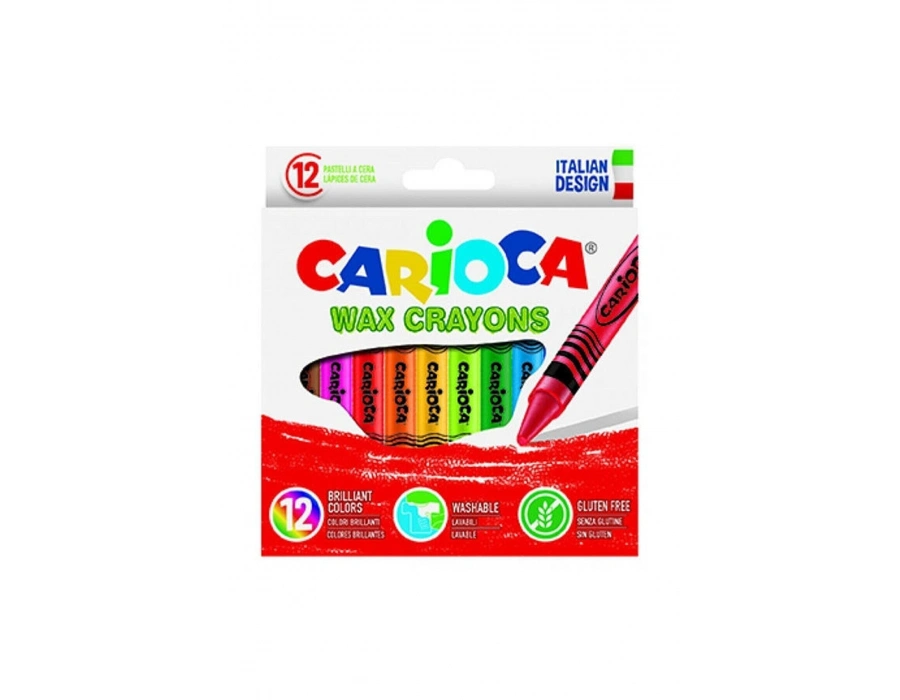 CARİOCA WAX YIKANABİLİR PASTEL BOYA KALEMİ 12Lİ