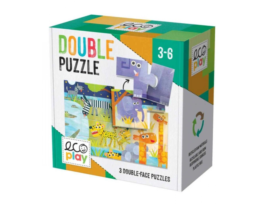 HEADU ECOPLAY DOUBLE PUZZLE (3-6 YAŞ)