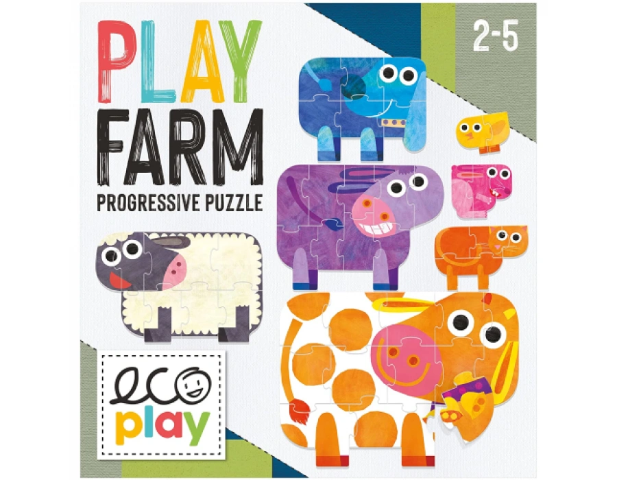 HEADU ECOPLAY PLAY FARM PORGRESSIVE PUZZLE(2-5 YAŞ)