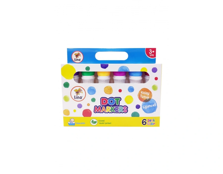 lino dot markers 6 lı yıkanabilir