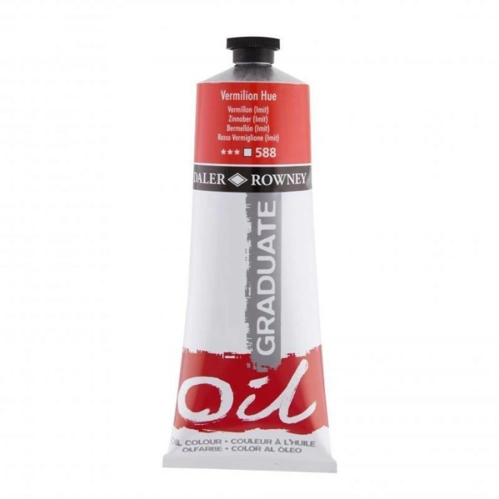 daler rowney Graduate Yağlı Boya 588 GRAD OIL 38ML VERMILION HUE