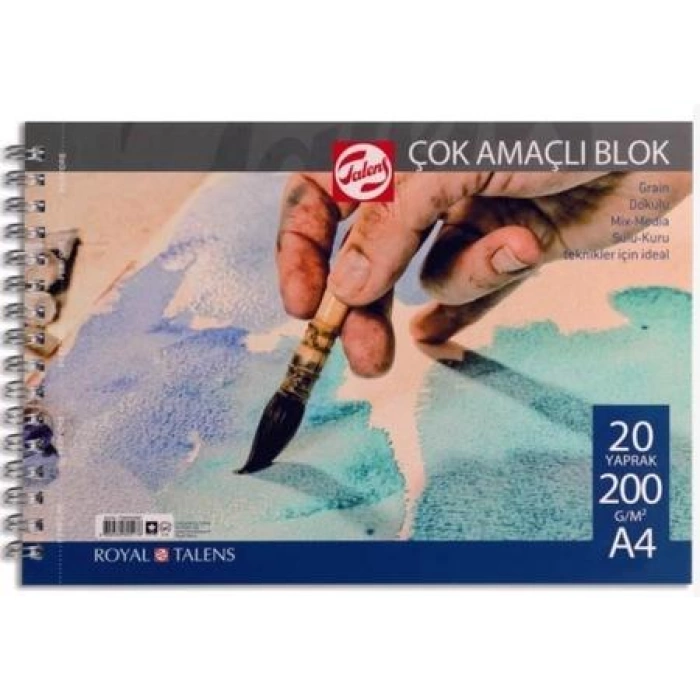 Talens Çok Amaçlı Resim Bloğu 200 Gr 20 Yaprak A4