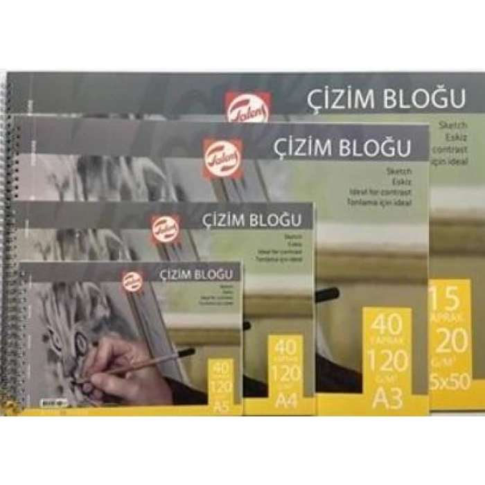 TALENS ÇİZİM DEFTERİ 35 x 50 - 120 GR - 15 YP - SPİRALLİ