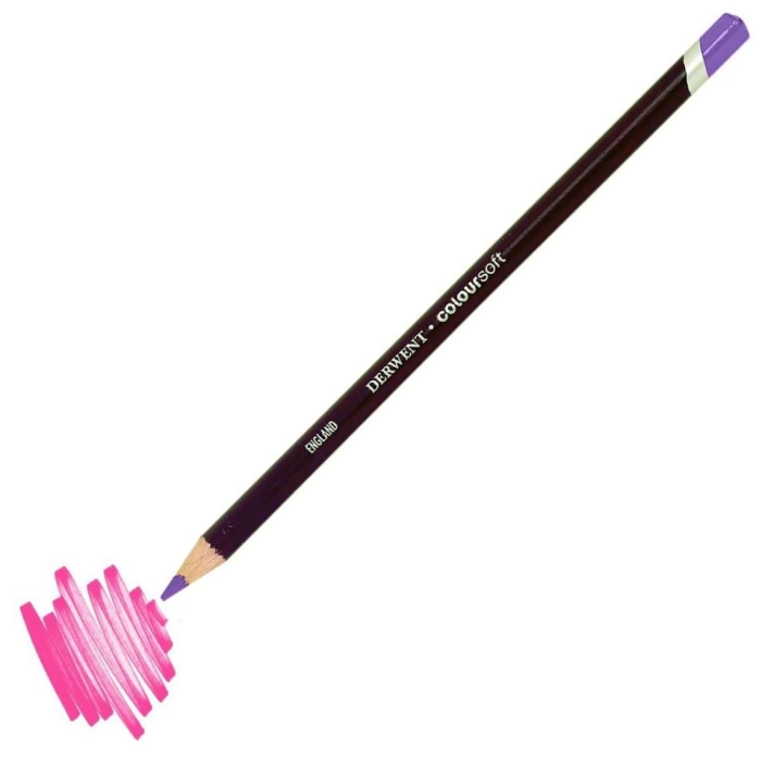 Derwent Coloursoft Pencil Yumuşak Kuru Boya Kalemi C260 Bright Lilac