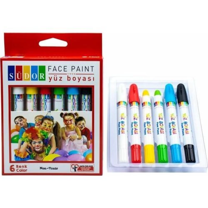 Südor Yüz Boyası Set 6 Yb01 face paint 6 renk color