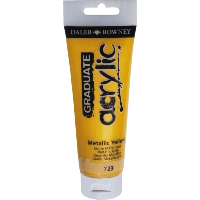 Daler Rowney Akrilik Boya 120 ML-723 Metalic Yellow