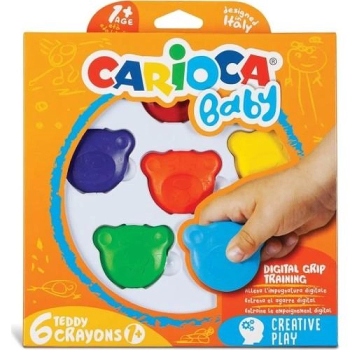 CARİOCA TEDDY BEBEK CRAYONS 6LI +1 YAŞ