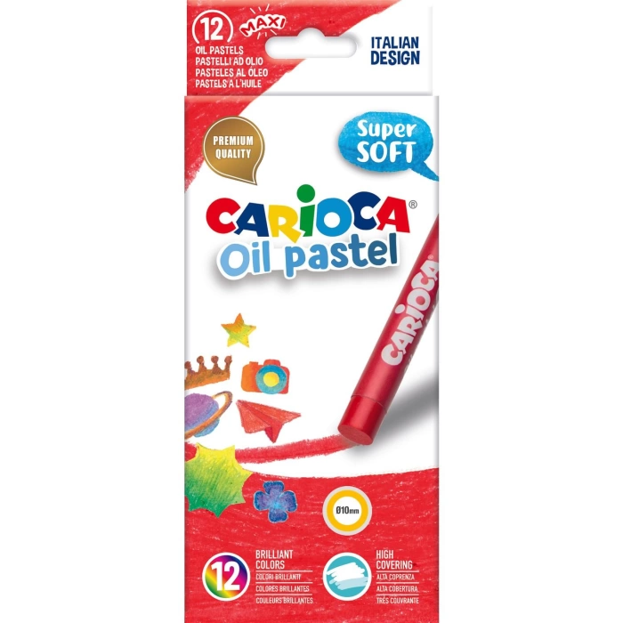 Carioca yağlı pastel boya kalem 12 li