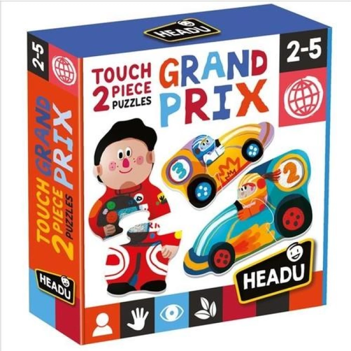 HEADU 2 PIECES TOUCH PUZZLE GRAND PRIX (2-5 YAŞ) 2’li Dokulu Grand Prıx