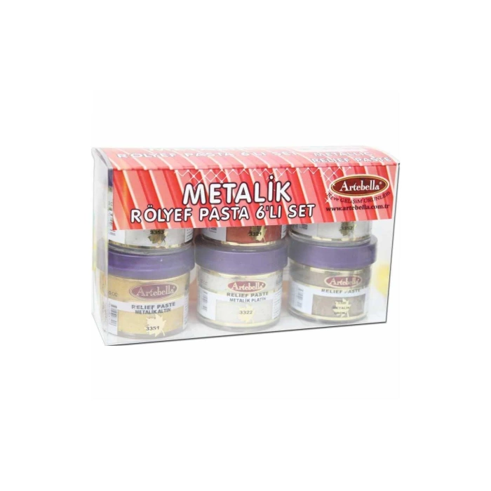 Artebella metalik Rölyef Pasta rpalS0001 50 cc 6Lı Set-1