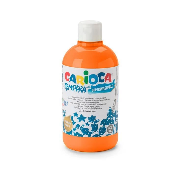 CARİOCA TEMPERA SULUBOYA SÜPER YIKANABİLİR TURUNCU 500 ML.