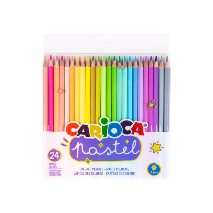 CARİOCA PASTEL RENK KURU BOYA KALEMİ 24LÜ