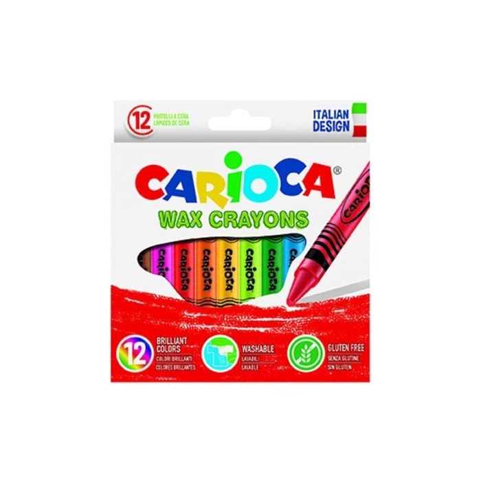 CARİOCA WAX YIKANABİLİR PASTEL BOYA KALEMİ 12Lİ