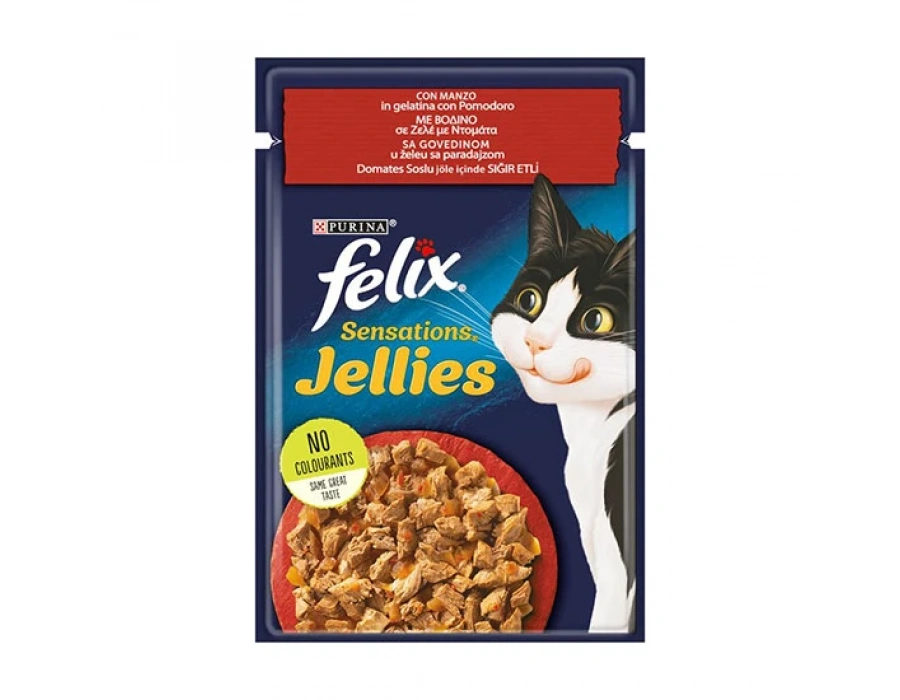 Felix Sensation Sığır Etli Ve Domatesli Kedi Yaş Maması 85Gr
