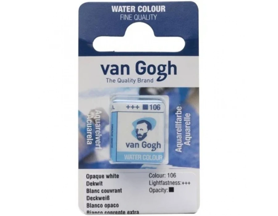 Van Gogh Profesyonel Sulu Boya Tablet Tekli No: 106 - Opaque White