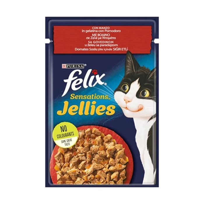 Felix Sensation Sığır Etli Ve Domatesli Kedi Yaş Maması 85Gr