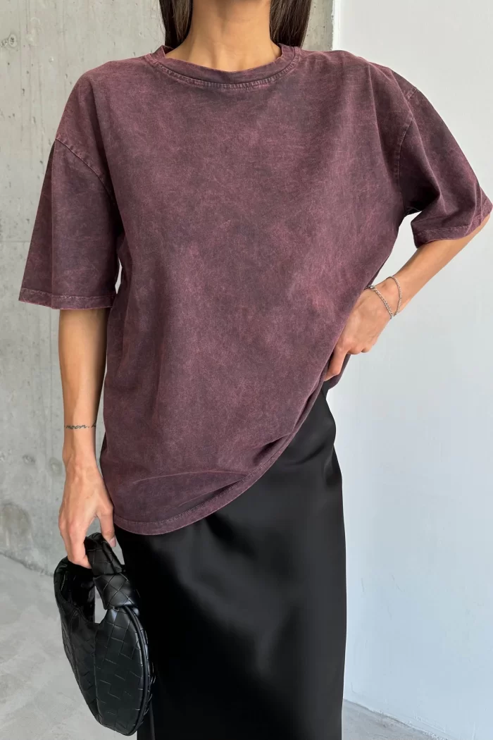 Kadın Bordo T-shirt 0994-0024