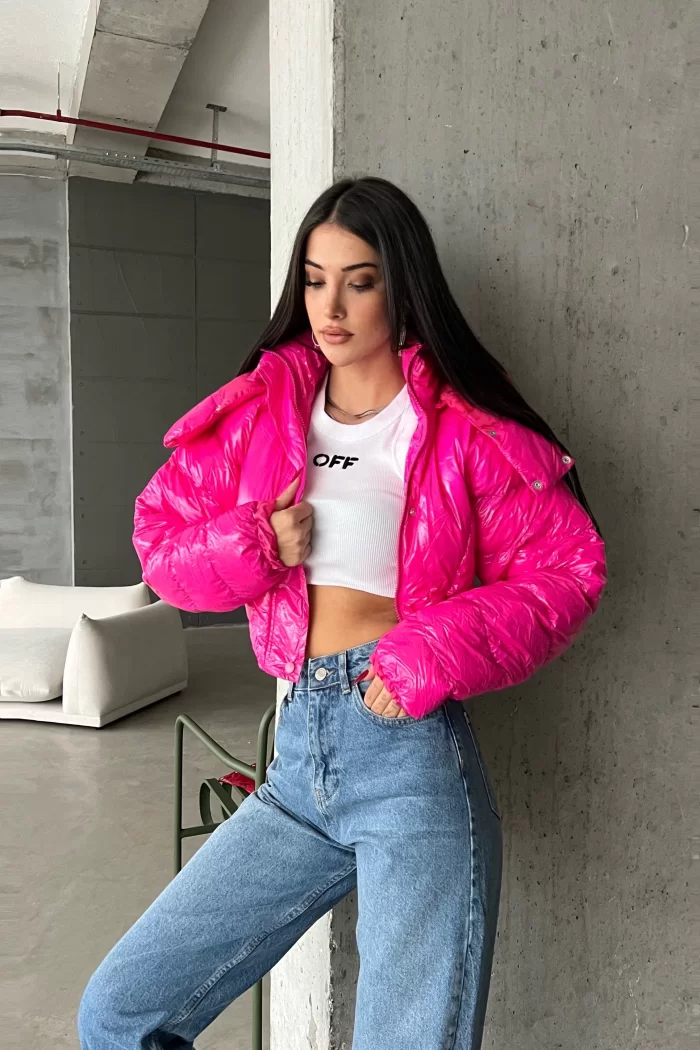 Kadın Pembe Crop Mont 0990-0019