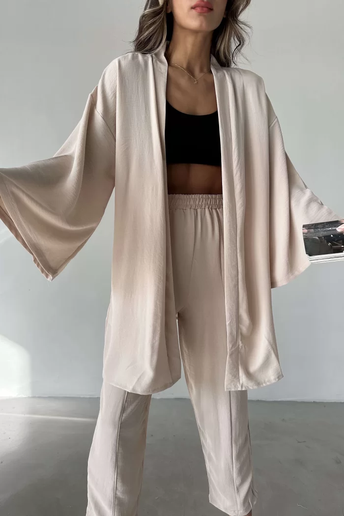 Kadın Taş Kimono Takım 1018-0075