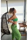 Kadın Yesil Şalvar Pantolon 0697-4003