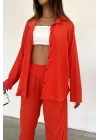 Kadın Orange Kimono Takım 1007-2263