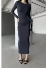 Kadın Füme Uzun Elbise 0994-0021