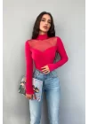 Kadın Fuşya Tül Detay Zıbın 0999-30135