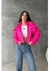 Kadın Pembe Crop Mont 0990-0019