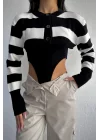 Kadın Siyah Hırka Body Takım 1017-4080