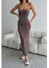 Kadın Vizon Sırtı Açık Elbise 1018-0314