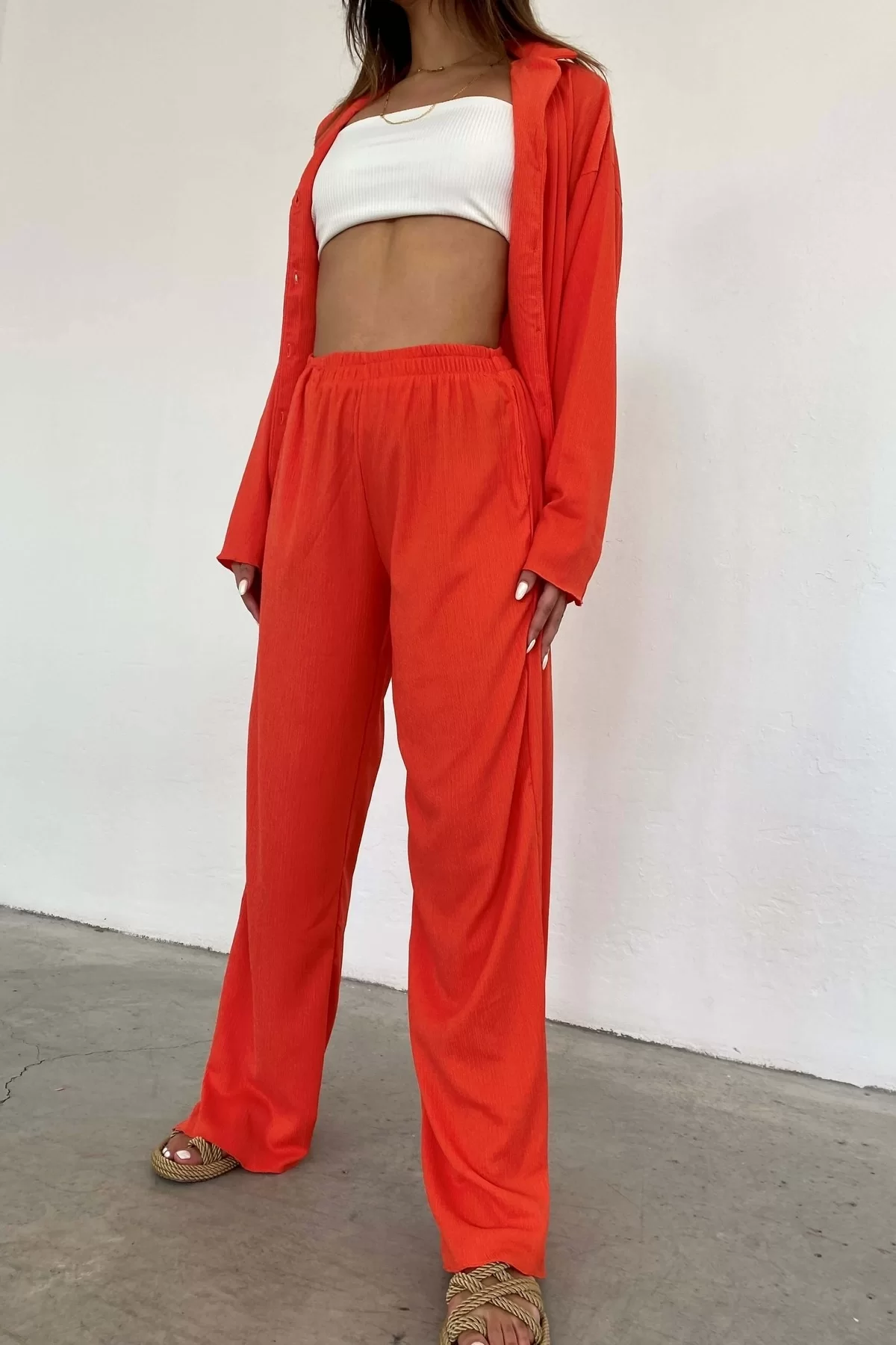 Kadın Orange Kimono Takım 1007-2263