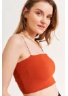 Kadın Kiremit İp Askılı Fitilli Büstiyer INT-0709-1123-22