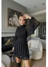 Kadın Siyah Sırt Dekolte Elbise 0990-2680