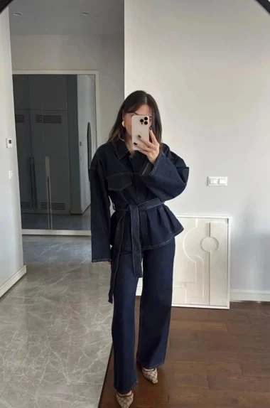 Kadın Mavi Kot Takım EKA-0071-240274