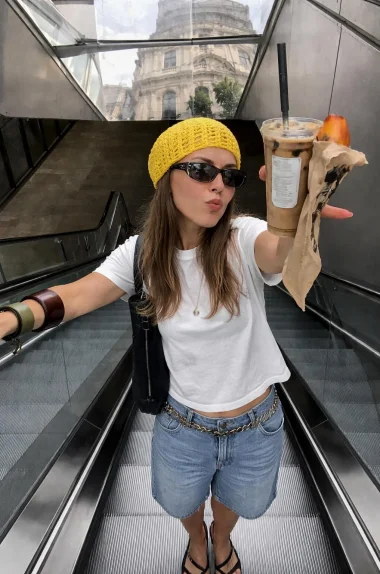 Kadın Sarı El Yapımı Örgü Bandana Bere 842026