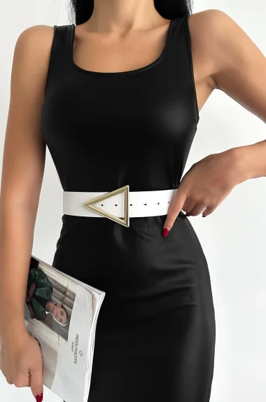 Kadın Beyaz Üçgen Kemer 1043-0025