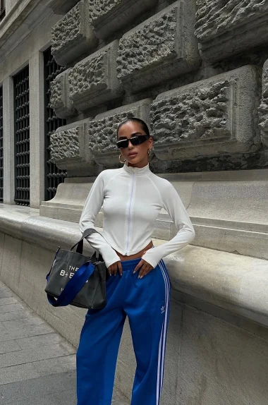 Kadın Ekru Fermuarlı Crop 1026-0022