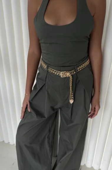 Kadın Gold Çift Zincir Kemer 1043-0013