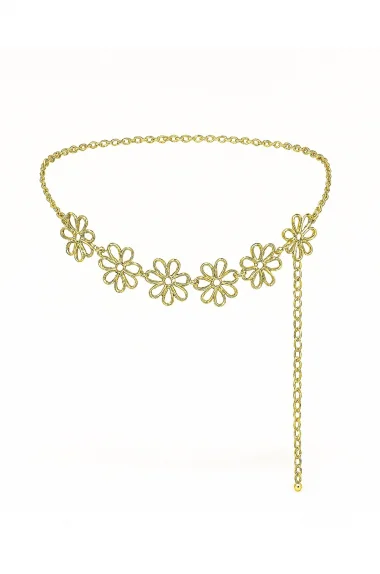 Kadın Gold Papatya Zincir Kemer 1043-0005