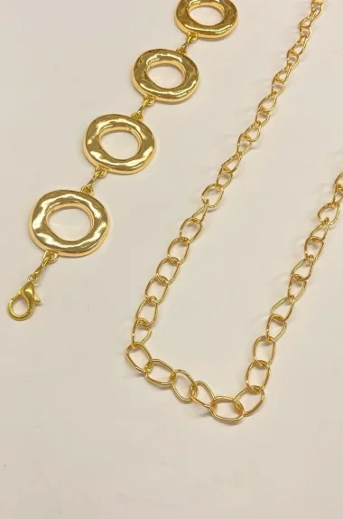 Kadın Gold Yuvarlak Zincir Kemer 1043-0007