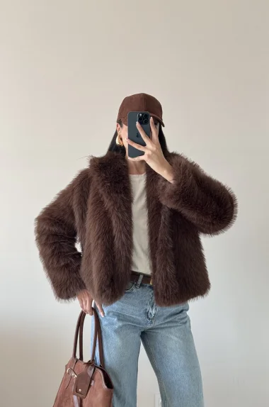 Kadın Kahve Astarlı Kürk 1773