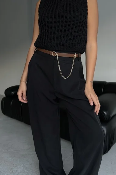 Kadın Kahve Sallantı Zincir Kemer 1043-0015