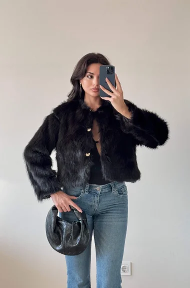 Kadın Siyah Astarlı Kürk 0011-1041