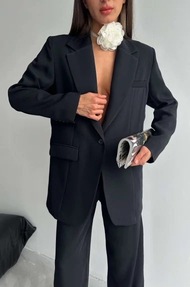 Kadın Siyah Blazer Ceket 1017-0002